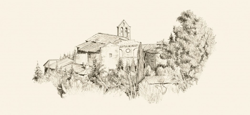 Podere San Cresci, Chianti, Toskana, Zeichnung