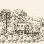 Villa Bordoni, Zeichnung